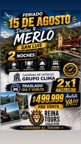 Feriado del 15 de agosto
 Nos vamos a Merlo San Luis 