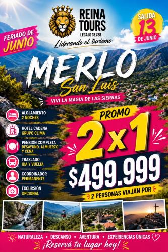 Feriado de Junio en Merlo, San Luis  